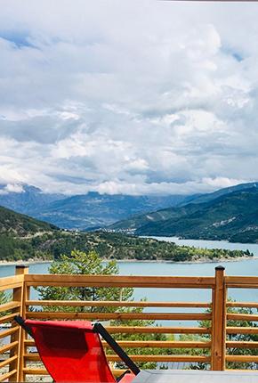 Campingplatz Baie de la Chapelle Chorges Alpes-du-Sud Lac de Serre-Ponçon