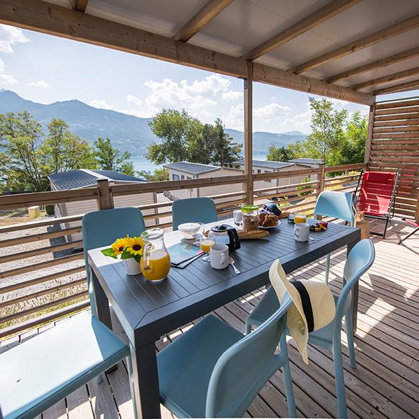 Campingplatz Baie de la Chapelle Chorges Alpes-du-Sud Lac de Serre-Ponçon