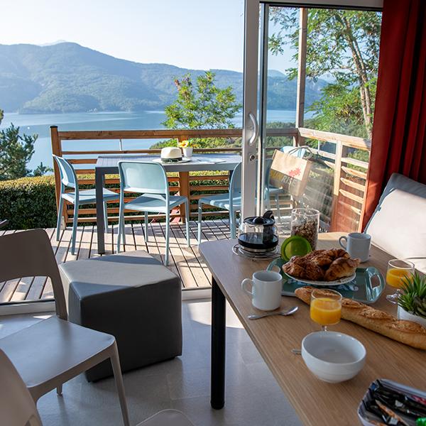 Campingplatz Baie de la Chapelle Chorges Alpes-du-Sud Lac de Serre-Ponçon