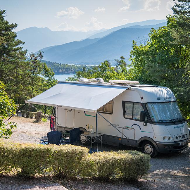 Campingplatz Baie de la Chapelle Chorges Alpes-du-Sud Lac de Serre-Ponçon