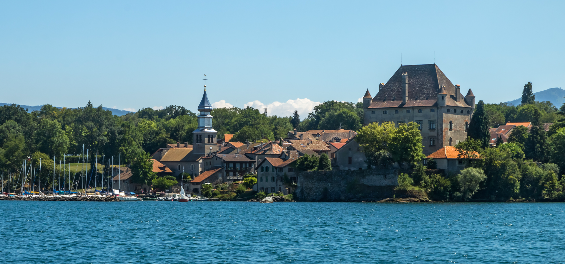 LEMAN-SEE BLICK AUF YVOIRE