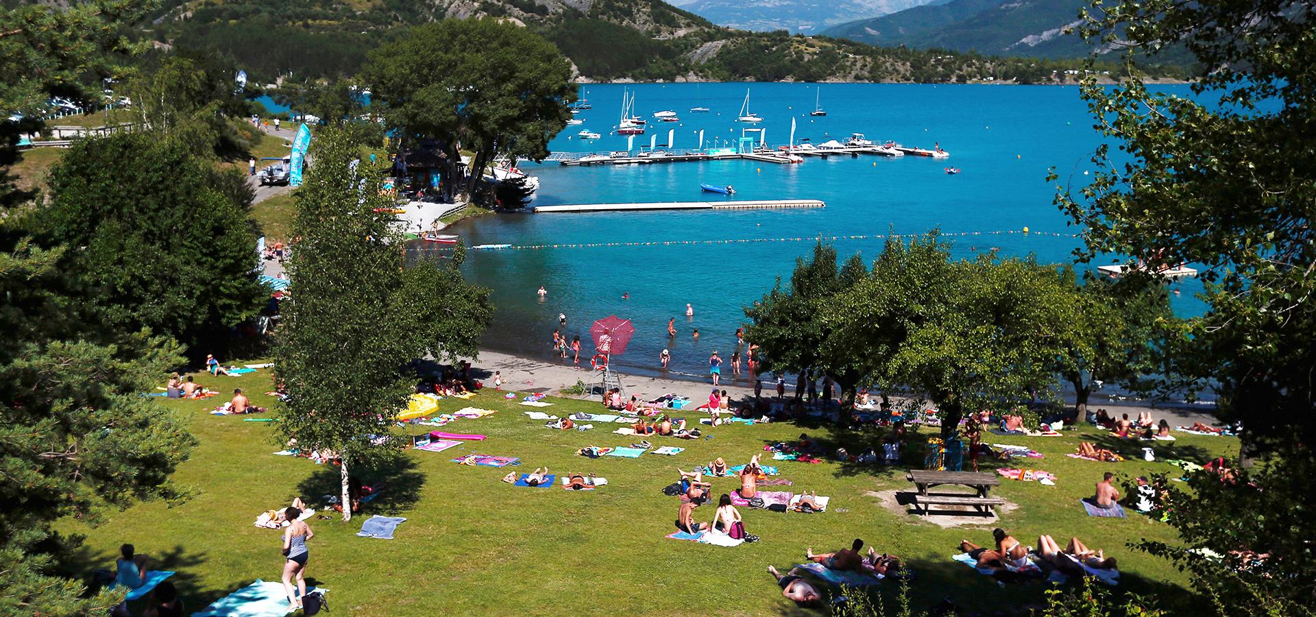 Campingplatz Baie de la Chapelles Chorges Alpes-du-Sud Lac de Serre-Ponçon